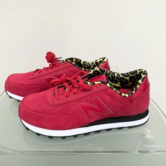 New Balance 501 Women’s Size 11 Red ,Leopard Print, Feminine And Functional - Picture 1 of 10